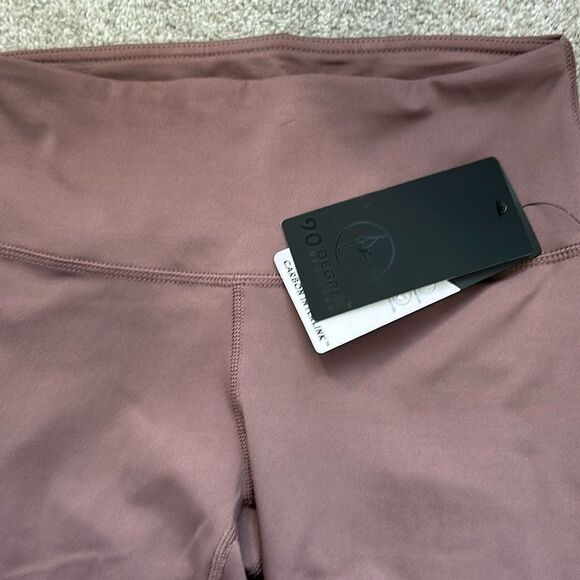 90 Degree By Reflex Interlink High Waist Ankle Leggings, Honey Glow, Small, NWT - Picture 4 of 7